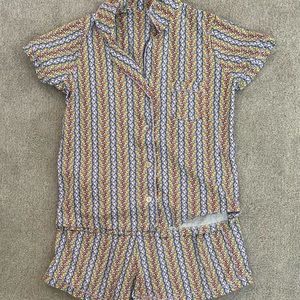 ROLLER RABBIT size L rainbow elephant pj set